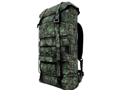 Backpack Low-poly 3D model 7