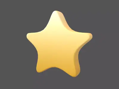 Star Emoji v2 001 Low-poly 3D model