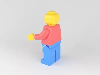 Lego Person Low-poly 3D model