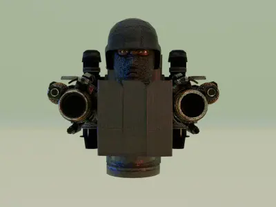 jetpack balaclava laser skibidi toilet 3D model
