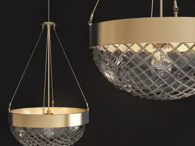 RAYS 72093 Contemporary Style Chandeliers low poly 3d model Low-poly 3D model