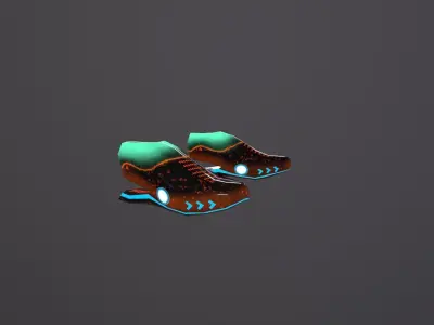 Sci-fi Shoe Low-poly 3D model