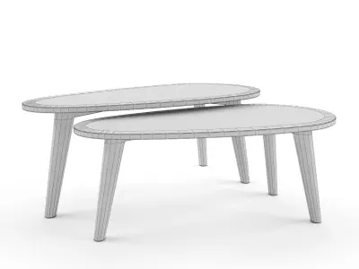 Table gigogne scandinave Nordic 3D model
