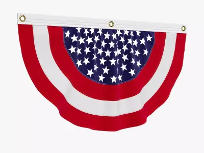 American Flag Patriotic Bunting 3D model