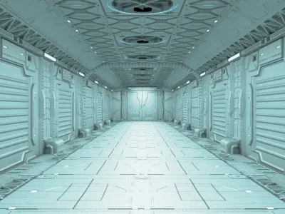 Sci-Fi corridor 3D model
