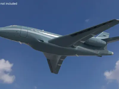  Business Jet Dassault 900 Simplified Rigged 