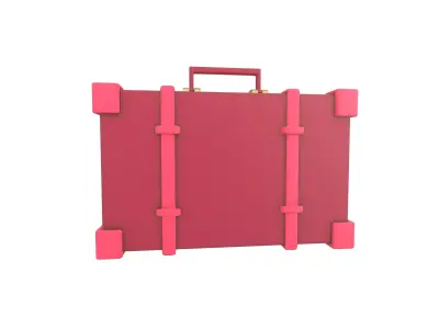 Briefcase v1 005 Low-poly 3D model
