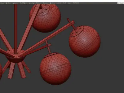 CARNIVAL SWING CHANDELIER Low-poly 3D model