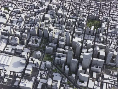 Philadelphia Low-poly 3D model