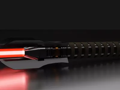 Lightsaber with guard 3D model