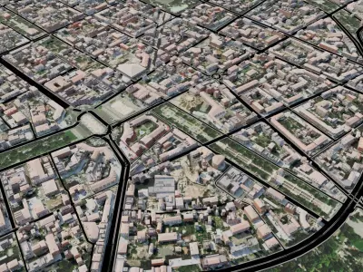 Game ready Armenia yernivan map model Low-poly 3D model