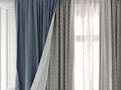 Curtain Set 493C 3D model
