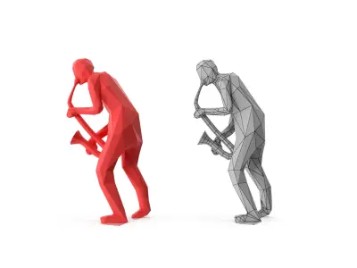  Low Poly Posed People Packs 14 - Music 