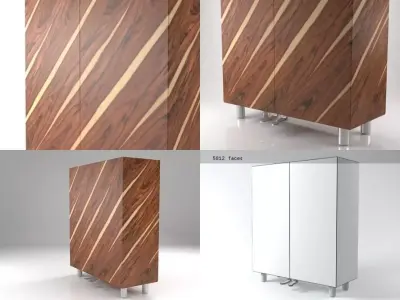 Bois de Rose diagonal 3D model