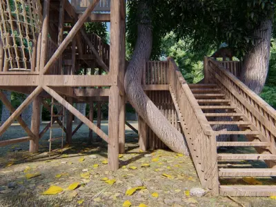 Tree house 3D model