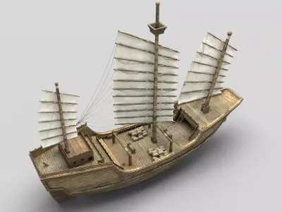 Ancient Chinese Ship 02 3D model