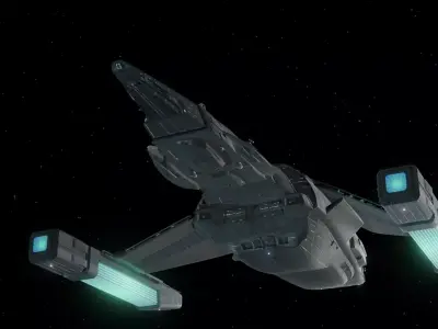 Romulan Z-1 Nova Battleship Low-poly 3D model