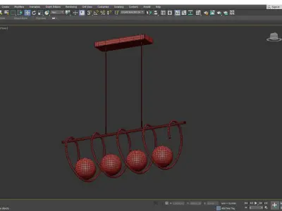 GUBBIO LINEAR CHANDELIER Low-poly 3D model