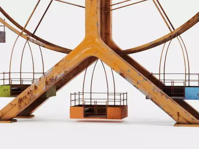 -Ferris Wheel- Colorful- 3D model