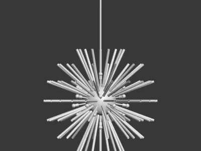Vintage Sputnik White glass 3D model