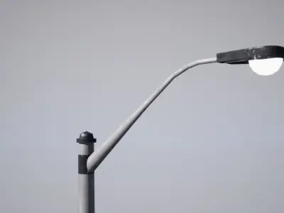 Street Lamp Low-poly 3D model 28