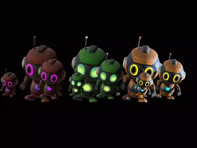 Minirobotic4Pack4 Low-poly 3D model