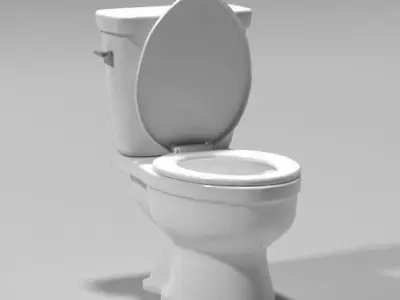Realistic Bathroom toilet - toilet Low-poly 3D model