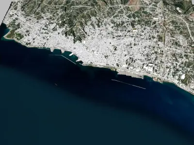 Cityscape Patras Greece 3D model