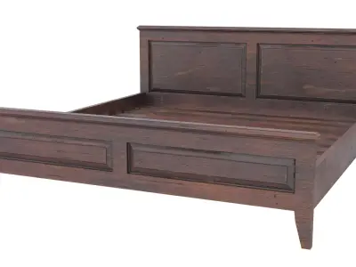 Bed Frame Low-poly 3D model