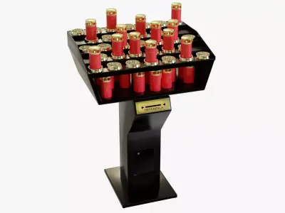 Votive red candle holder 3D model