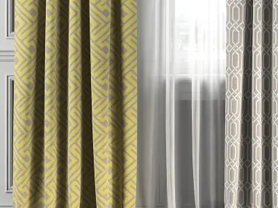 Curtain Set 155 3D model