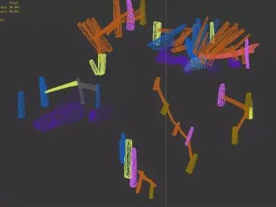 Broken - Fence 01 3D model