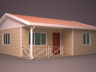 HOME house with roof 3D model