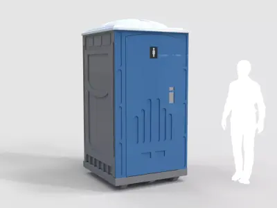 Single Portable Toilet 3D model