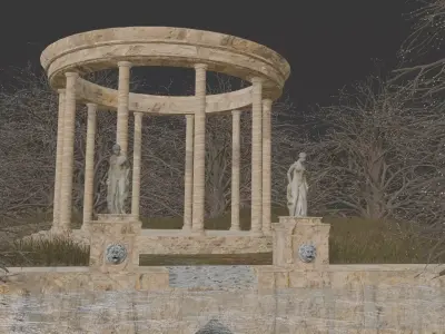 Stone and Light Scene 3D model