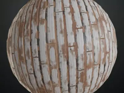 Weathered White Painted Planks Texture