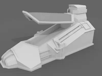 Sci Fi Cryo Pod Low-poly 3D model