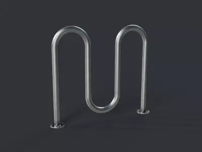 Bike Rack 15 PBR Game Ready Low-poly 3D model