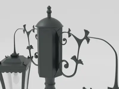 Street Lamp European Style Free 3D model