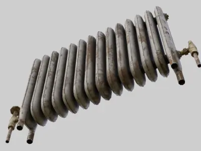 Radiator Heater 1 Low-poly 3D model