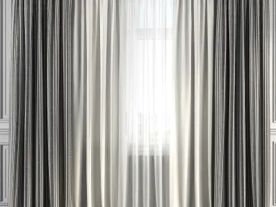 Curtain Set 131 3D model
