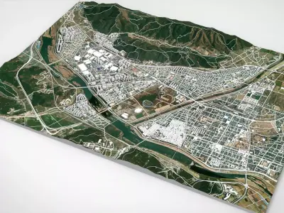 Cityscape Gyeongju South Korea 3D model