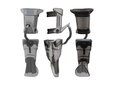 Sci-fi Armoured Suit Arm Armours Boots Low-poly 3D model