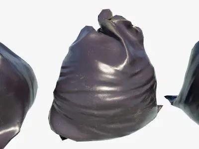 Trash Bag Low-poly 3D model