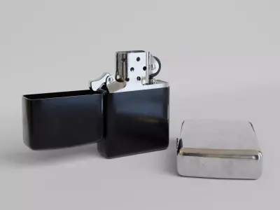 Zippo style gasoline lighter Free 3D model