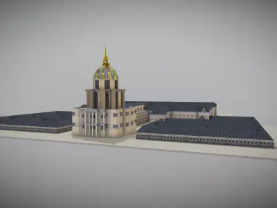 Les Invalides Low-poly 3D model