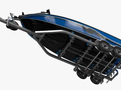  Performance Bass Sport Boat Trailered Blue 