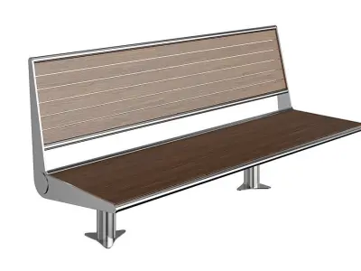 Exterior Lamps And Benches BLENDER 3D Model Cycles 3D model