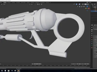 sci-fi weapon 3D model