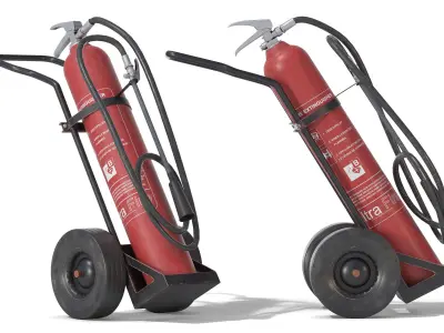 Fire Extinguishers Set 3D model
